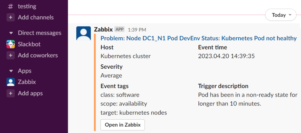 Container monitoring2 Zabbix